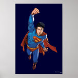 Supermann, der vorwärts fliegt posterdrucke