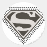 Supermann - es ist Showtime! Logo Runder Aufkleber