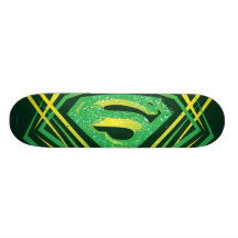 Supermann-grünes dekoratives Logo Skateboardbrett