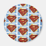 Supermann-rotes und blaues Muster Kühlschrankmagnet