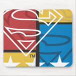 Supermann-Schild mit Sternen Mousepad