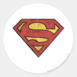 Supermann-Schmutz-Logo Runde Aufkleber