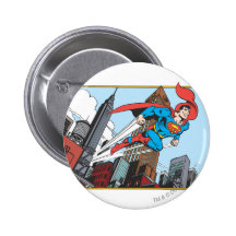 Supermann u. Wolkenkratzer Button