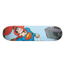 Supermann u. Wolkenkratzer Skateboardbrett