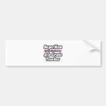 SuperMom-… 4. Grad-Lehrer Auto Sticker