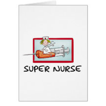 supernurse - humorvolle Cartoon-Krankenschwester a Grußkarte
