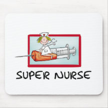supernurse - humorvolle Cartoon-Krankenschwester a Mauspad