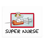 supernurse - humorvolle Cartoon-Krankenschwester a Postkarten