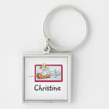 Supernurse - personifizieren Sie Keychain mit Kran Schlüsselband