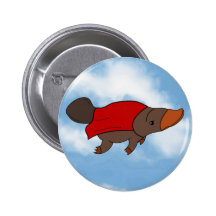 SuperPlatypus Pinback Anstecknadel