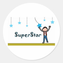 Superstar Runder Aufkleber
