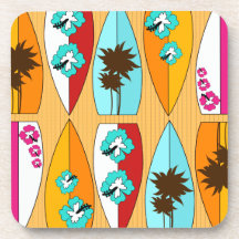 Surfbretter auf dem Promenaden-Sommer-Strand-Thema Drink Untersetzer