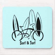 Surfbretter u. Fahrrad Mauspad