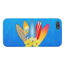 Surfbretter und Hibiskus Etui Fürs iPhone 5