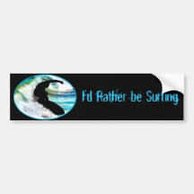 Surfen in kräuselnwelle autosticker