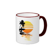 Surfender Sonnenaufgang Kaffee Tassen