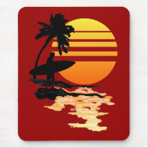Surfender Sonnenaufgang Mauspads
