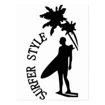 Surfer-Art Postkarten