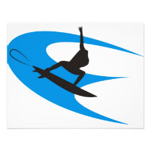 Surfer-Entwurf Personalisierte Ankündigung