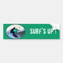Surfer in der großen Welle Auto Sticker