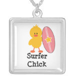 Surfer-Küken-Sterlingsilber-Halskette