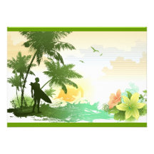 Surfer-Thema Individuelle Einladungskarte