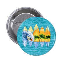Surfer und Surfbretter Anstecknadel