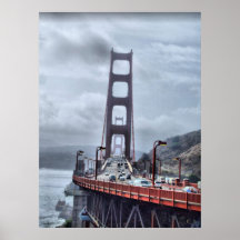 Surreales Golden gate bridge Plakat