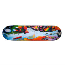 Surrealistisches Dali Art-Pilz-Märchenland Individuelle Skateboards