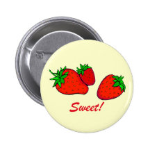 Süße Erdbeeren Anstecknadelbutton
