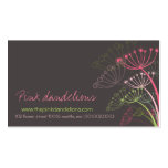 Süße Frühlings-Rosa-Löwenzahn-Blumen Businesscard Visitenkarten Vorlage