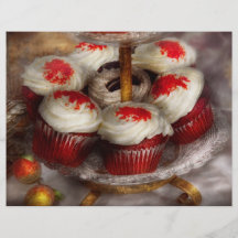 Süße - kleiner Kuchen - rote Samtkleine kuchen Individuelle Flyer