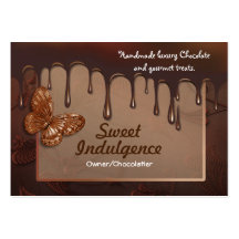 Süße Nachsicht-Visitenkarte für Chocolatiers