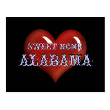 Süße Zuhause-Alabama-Postkarte