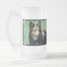 Süßer Collie-mattierter Bier-Becher Kaffee Tasse