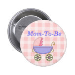Süßer Spaziergänger-Babyparty-Mamapin-Knopf Button