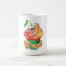 Süßer u. tödlicher Schädel-kleiner Kuchen Kaffee Tasse
