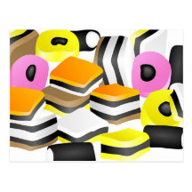 Süßholz Allsorts Postkarten