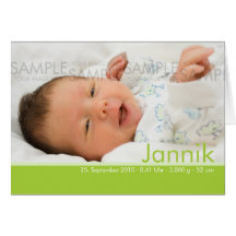 Süßigkeit färbt Geburtskarte - Baby-Mitteilung