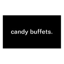 Süßigkeits-Buffet Visitenkartenvorlagen
