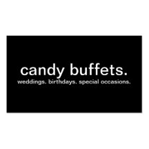 Süßigkeits-Buffets Visitenkarten Vorlagen
