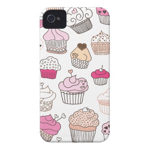 Süßigkeits-Kuchenmuster des kleinen Kuchens süßes iPhone 4 Case-Mate Hülle