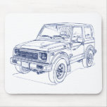 Suz Samurais Jimny SJ 1988 Mousepads