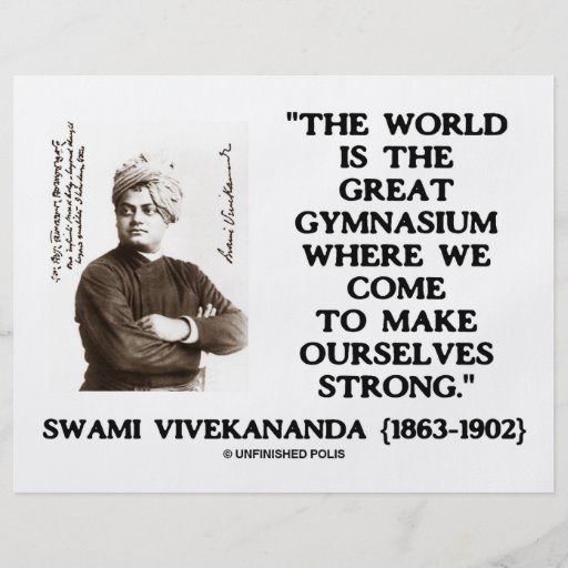Swami Vivekananda Weltgroße Turnhalle stark Flyerdesign