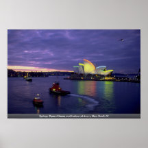Sydney-Opernhaus und -hafen an Dämmerung, neues Sü Plakatdruck