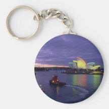 Sydney-Opernhaus und -hafen an Dämmerung, neues Sü Schlüsselbänder