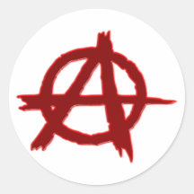 Symbol anarchie anarchy aufkleber