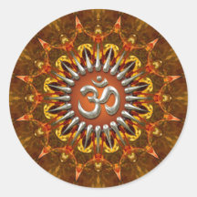 Symbol-Aufkleber BatikSun OM (Om)