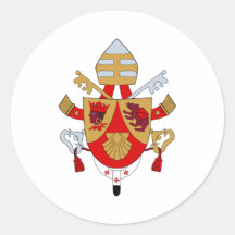 Symbol BXVI Papst-Coat Emblem Heraldry Official Runder Sticker