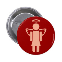Symbol Engel weiblich angel female Buttons